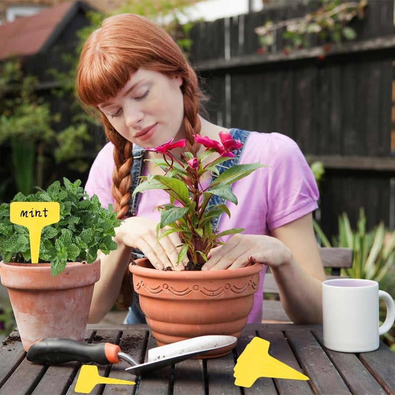 Bluckincle Plant Labels, 200pcs Yellow Tags, Waterproof Outdoor Markers, Plastic Signs for Seedlings, Greenhouse Accessories, Vegetable Garden Supplies - Image 5